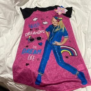 Nickelodeon 8 short sleeve JOJO nightgown short sleeve NWT hot pink